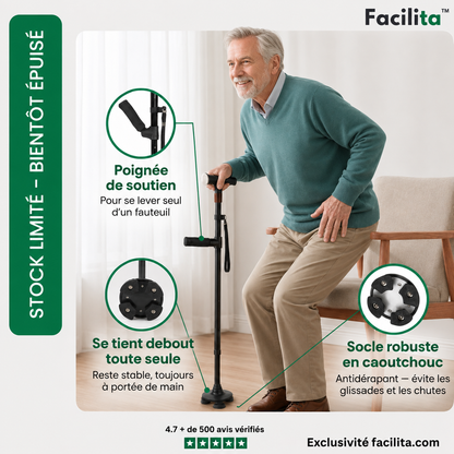 Facilita™ Canne trépied stabilisatrice anti-chute